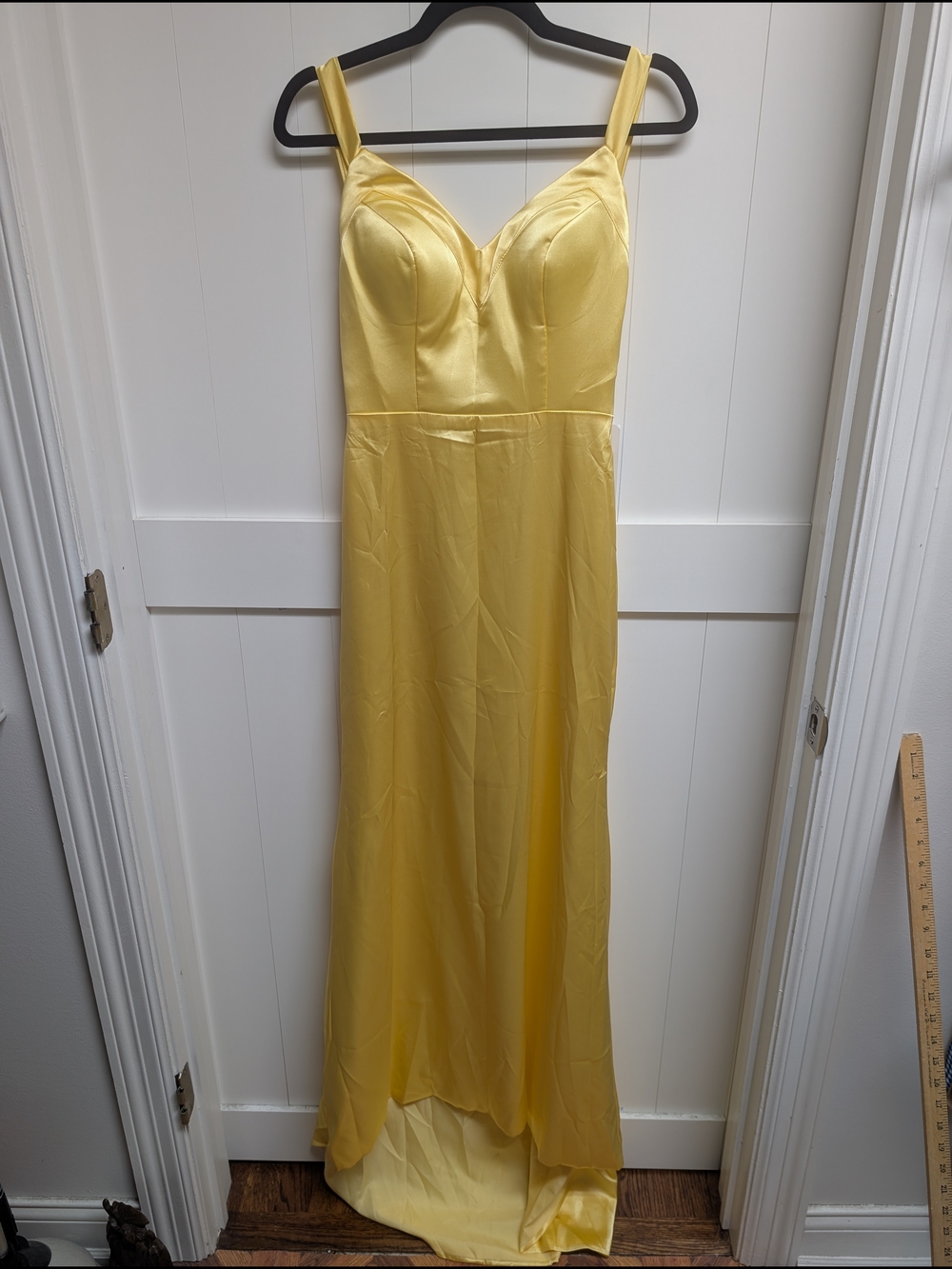 Yellow Satin Evening Dress - How to Lose a Guy in 10 Days, sz 2